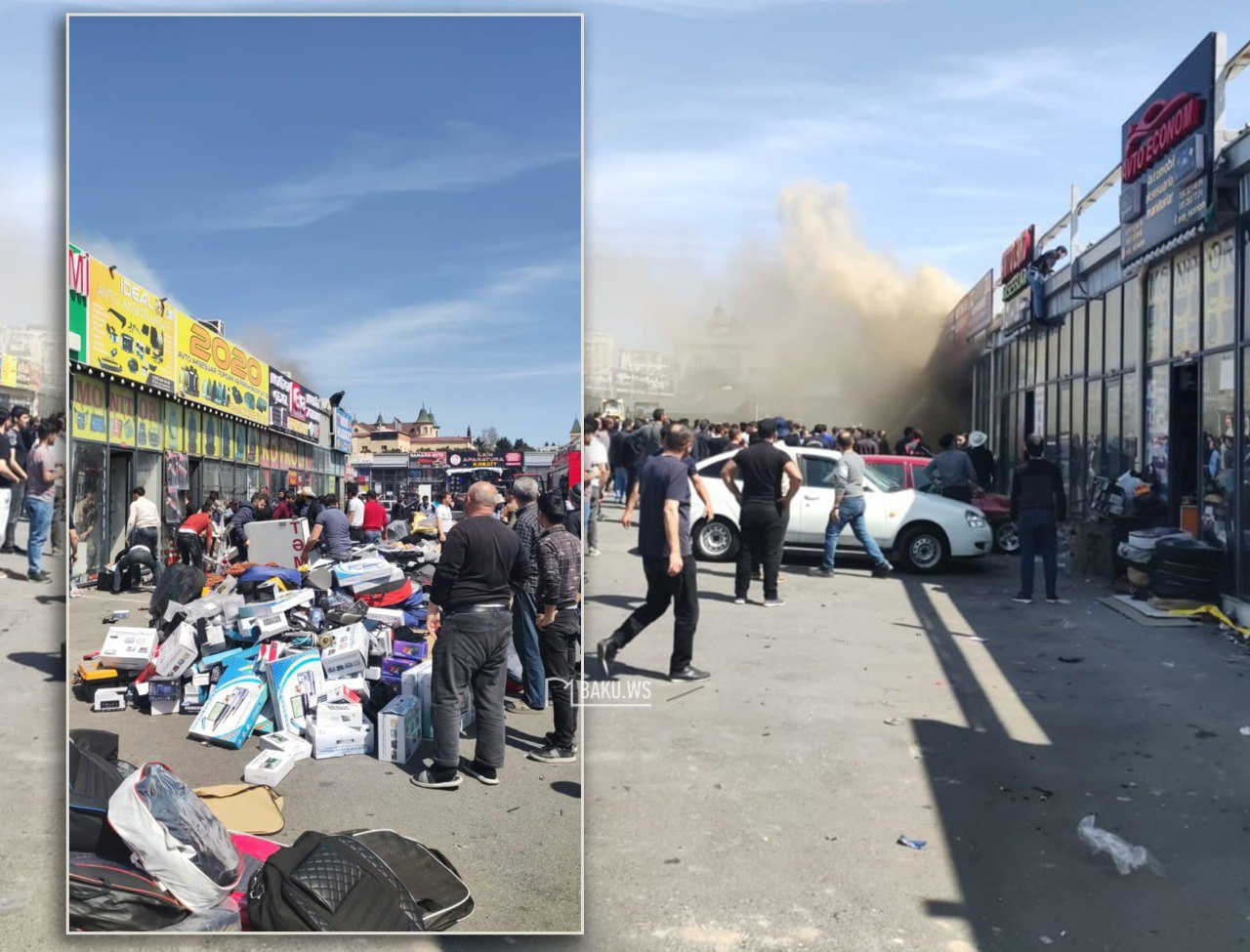 Пожар на "машинном базаре": 4 магазина полностью сгорели - ОБНОВЛЕНО + ВИДЕО