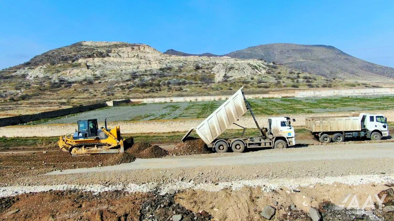 Начато строительство автодороги Агдере - Агдам - ВИДЕО