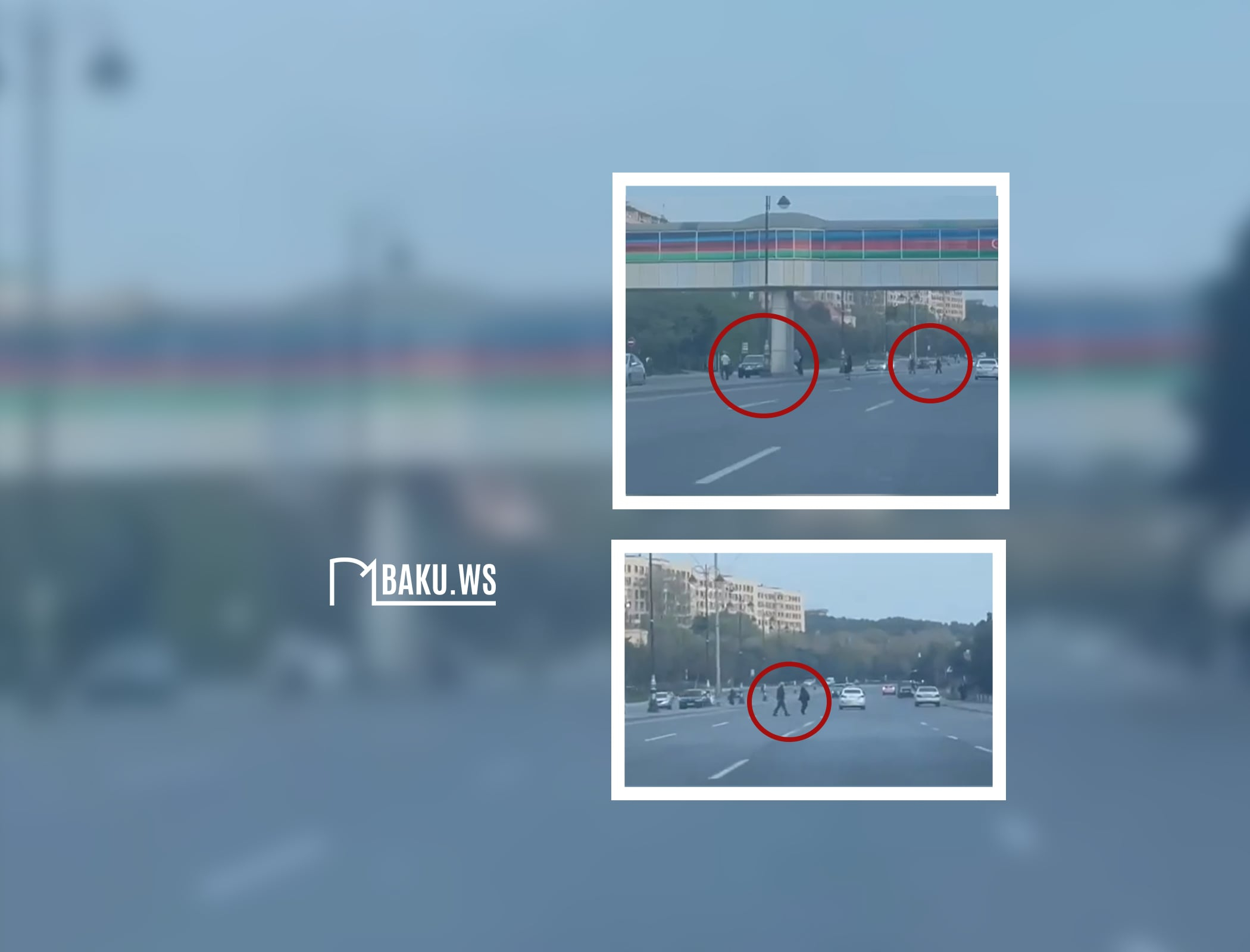 В Баку пешеходы предпочитают рисковать жизнью, игнорируя надземные переходы: в чем причина? - ВИДЕО