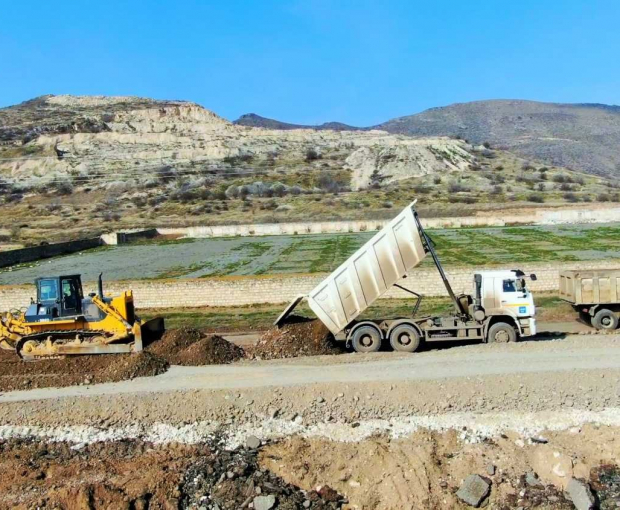 Начато строительство автодороги Агдере - Агдам - ВИДЕО