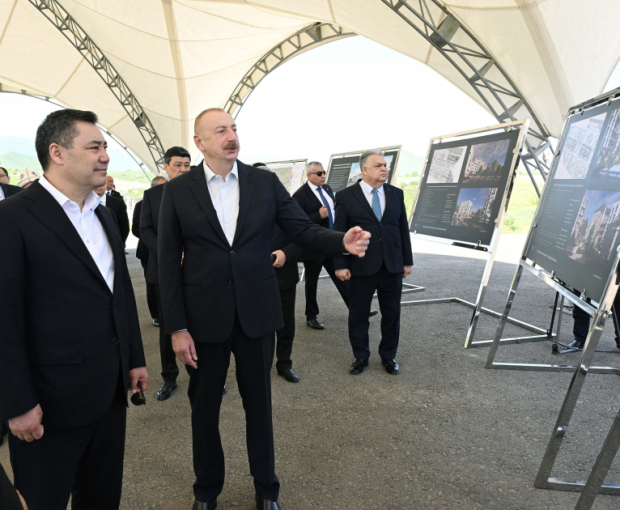 Президенты Азербайджана и Кыргызстана ознакомились с генеральным планом города Физули - ОБНОВЛЕНО + ФОТО