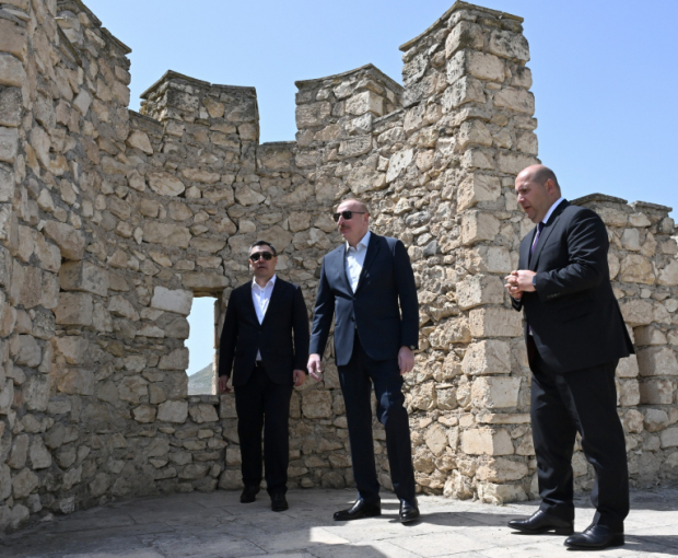 Ильхам Алиев и Садыр Жапаров побывали в крепости Шахбулаг в Агдаме - ФОТО