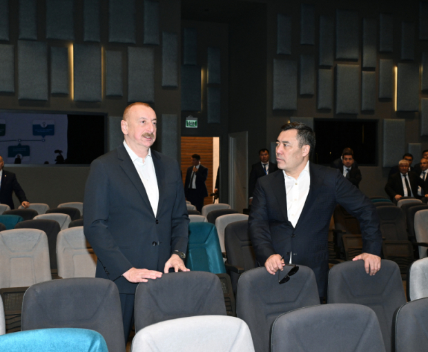 Президенты Азербайджана и Кыргызстана ознакомились с Агдамским конференц-центром - ОБНОВЛЕНО + ФОТО