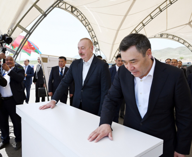 Президенты Азербайджана и Кыргызстана заложили фундамент полной средней школы села Хыдырлы в Агдаме - ФОТО