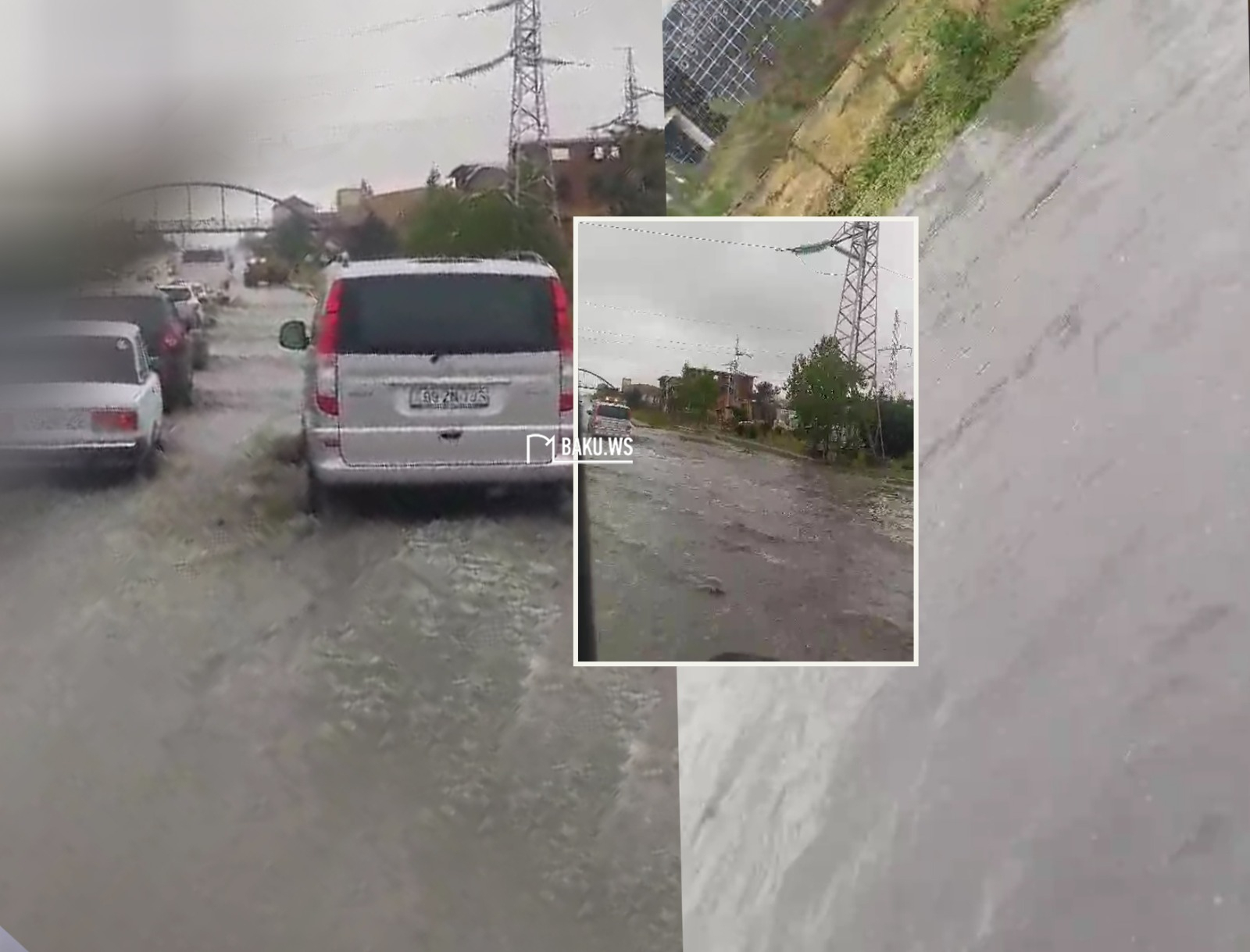 Дождь затопил дороги Баку: водители оказались в ловушке - ВИДЕО