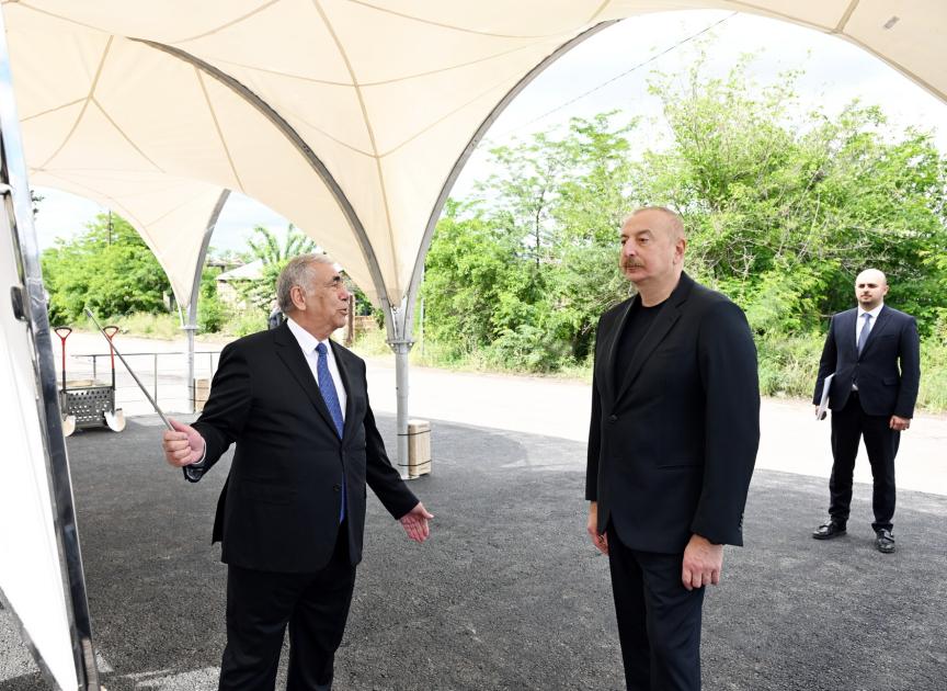 Ильхам Алиев заложил фундамент внутренней дорожно-коммуникационной сети города Зангилан - ОБНОВЛЕНО + ФОТО