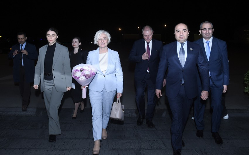 Спикер парламента Латвии прибыла с официальным визитом в Азербайджан - ФОТО