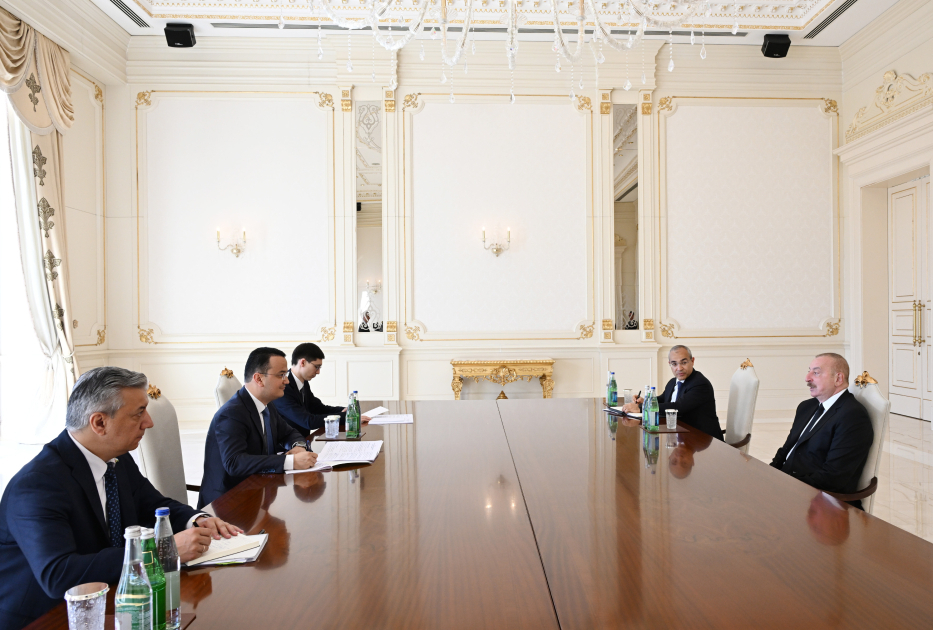 Президент Ильхам Алиев принял министра инвестиций, промышленности и торговли Узбекистана - ОБНОВЛЕНО + ФОТО