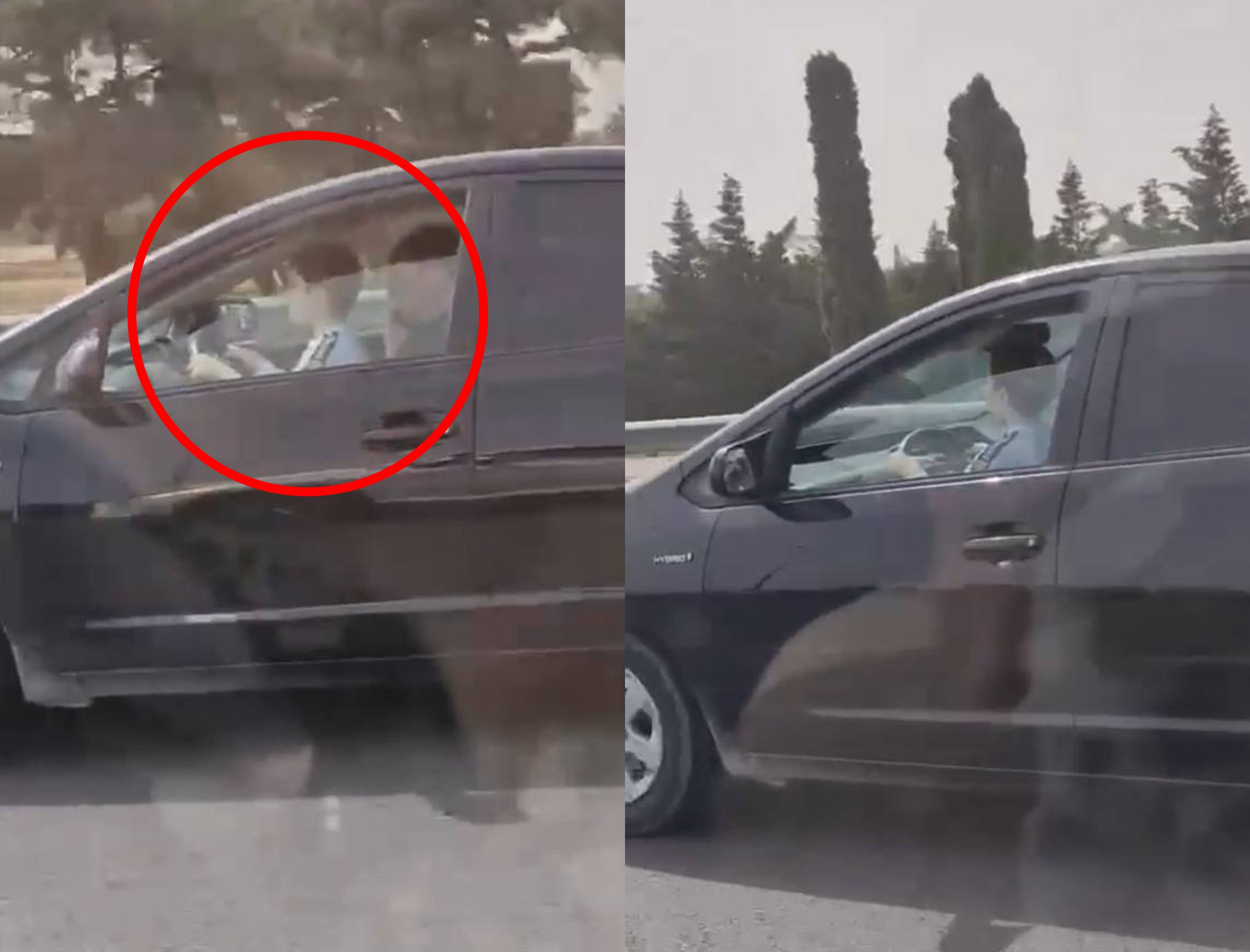 Опасное вождение в Баку: водитель держал ребенка на руках за рулем - ВИДЕО