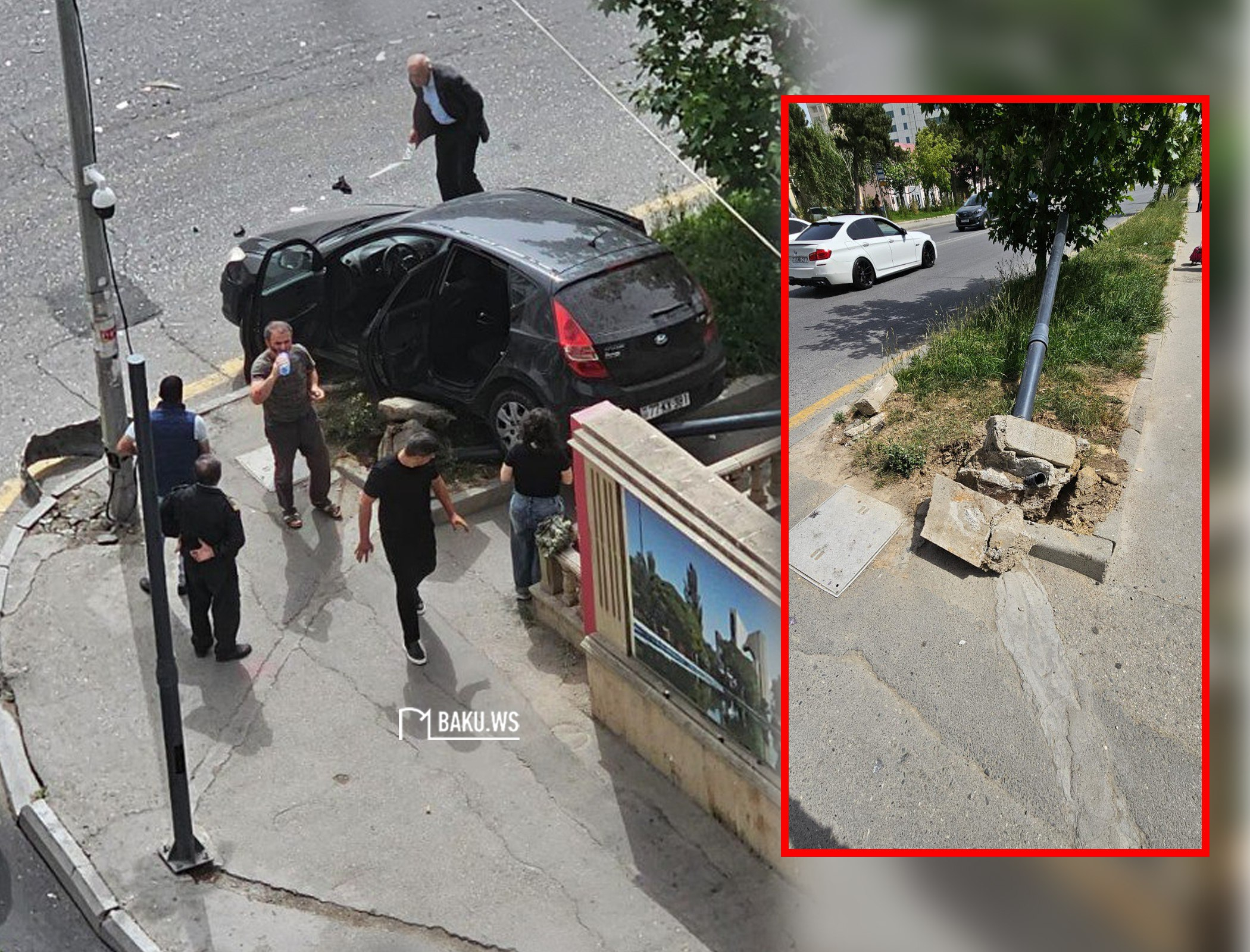 Неработающий светофор в Баку стал причиной серии ДТП - ФОТО