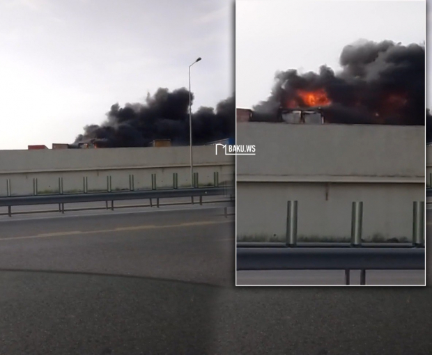 В Баку сгорели два грузовика, были слышны взрывы - ВИДЕО