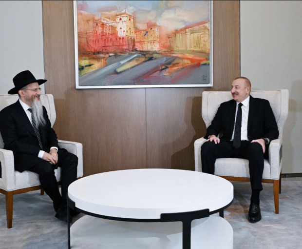 Президент Ильхам Алиев принял главного раввина России - ОБНОВЛЕНО