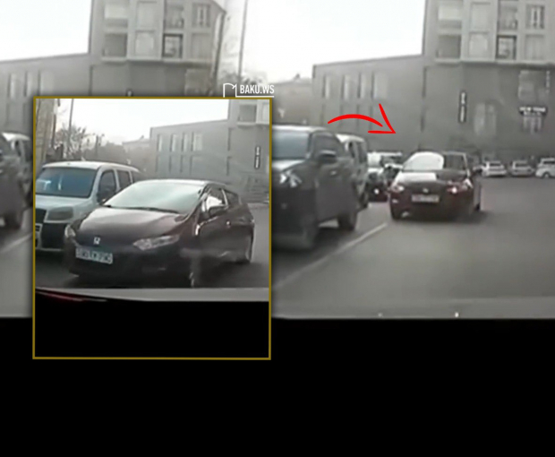 Водитель проучил нарушителей, выехавших на встречную полосу в Баку - ВИДЕО