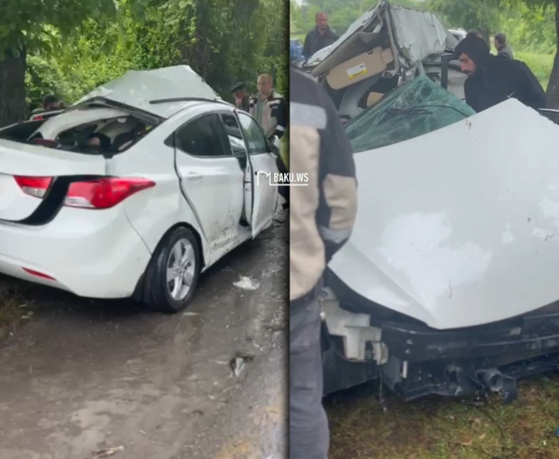 Смертельное ДТП в Азербайджане, водитель погиб на месте