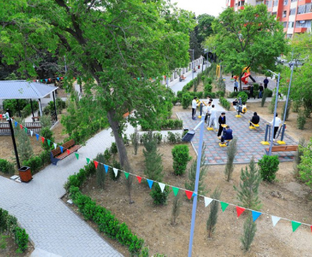 В Баку открылся новый благоустроенный парк для жителей Низаминского района - ФОТО