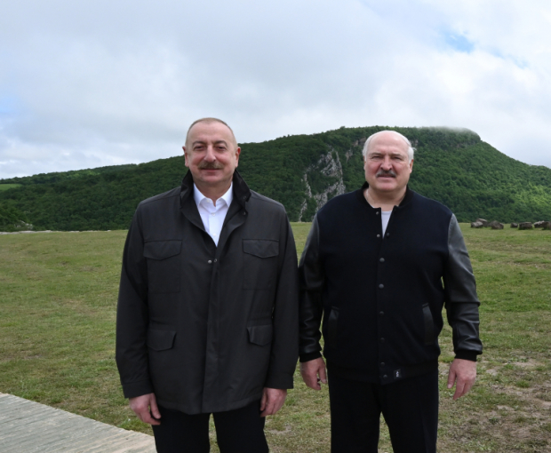 Ильхам Алиев и Александр Лукашенко посетили Джыдыр дюзю - ФОТО