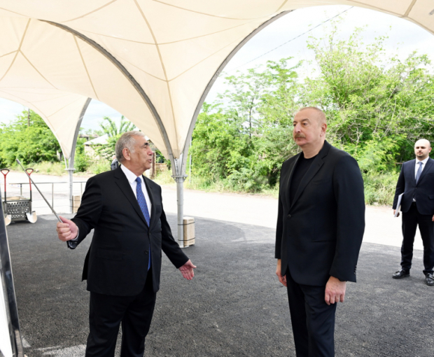 Ильхам Алиев заложил фундамент внутренней дорожно-коммуникационной сети города Зангилан - ФОТО