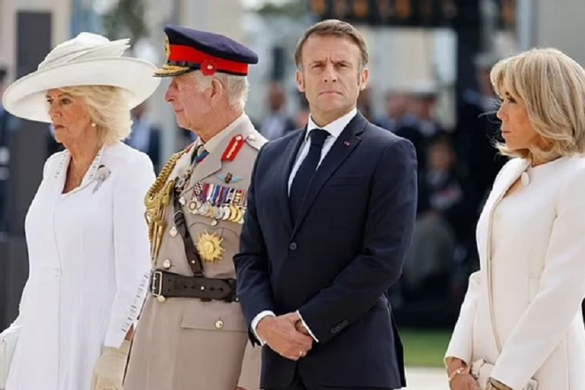 Королева Британии отказалась пожать руку жене Макрона - ФОТО