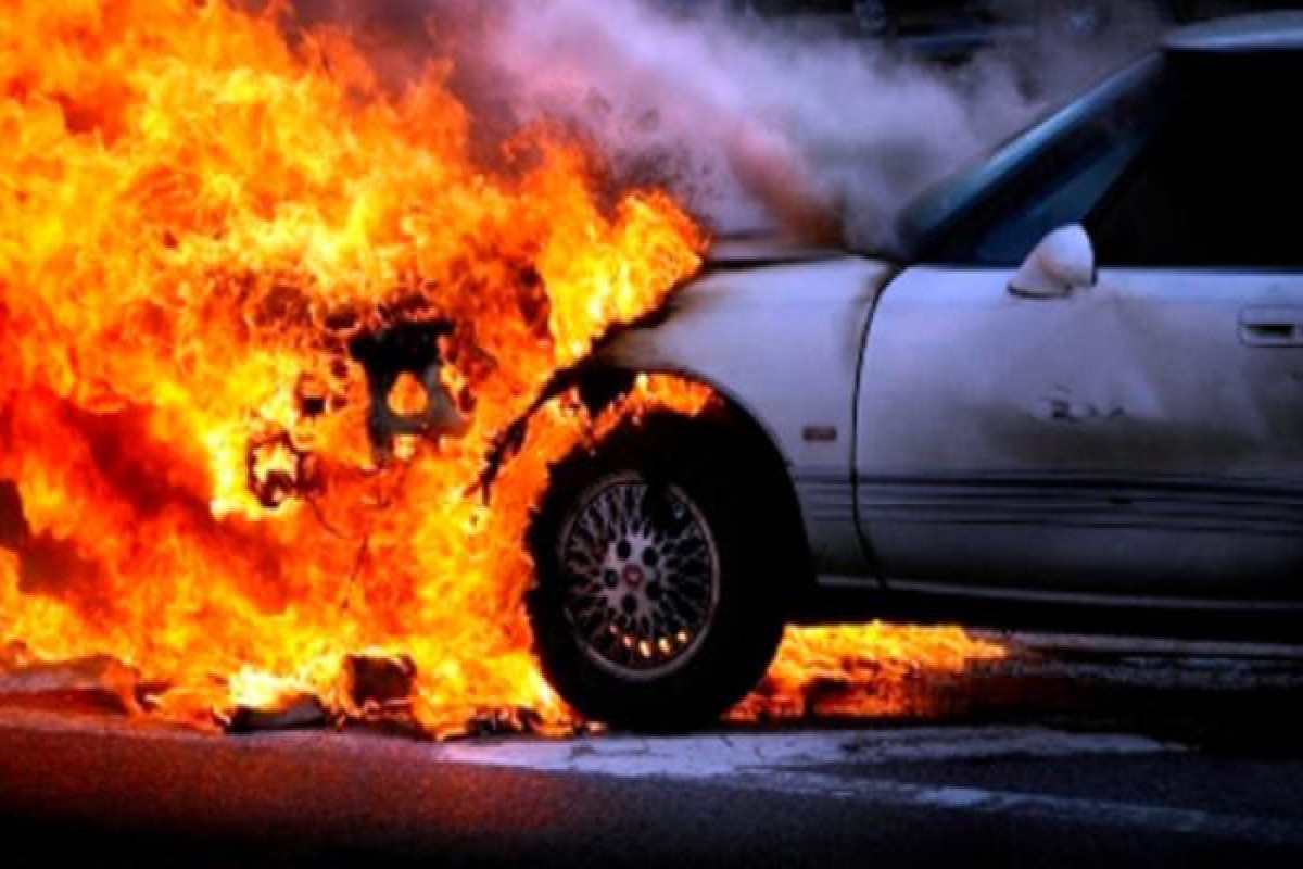 В Тертере сгорел легковой автомобиль марки "ВАЗ"