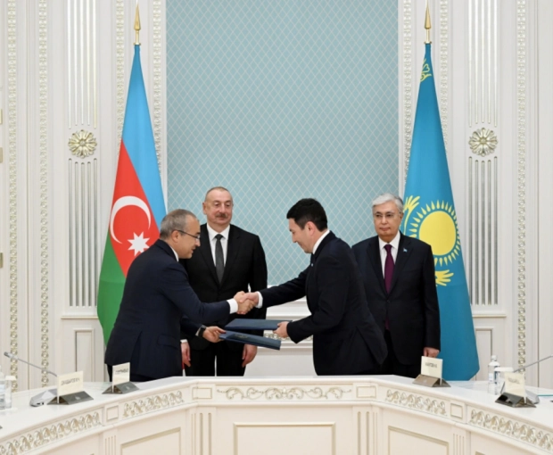Cостоялась церемония обмена Договором акционеров, подписанным между Азербайджаном и Казахстаном