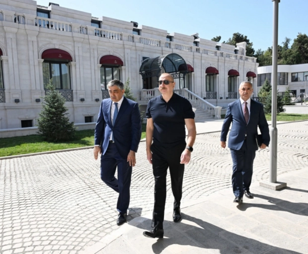 Ильхам Алиев принял участие в открытии в городе Ханкенди отеля Palace - ОБНОВЛЕНО + ФОТО